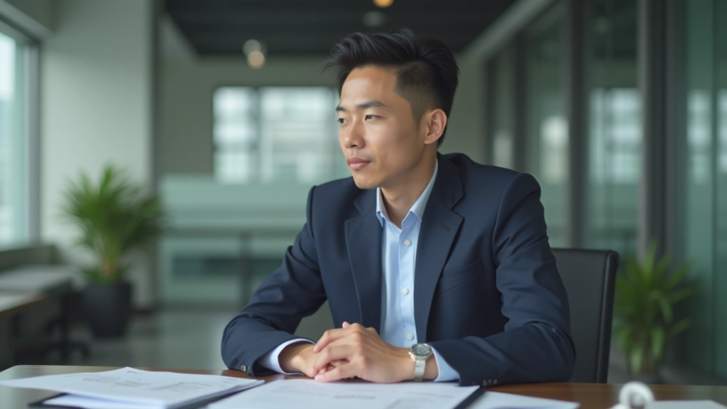 Financial stress visualization with budget planning documents and worried person at desk