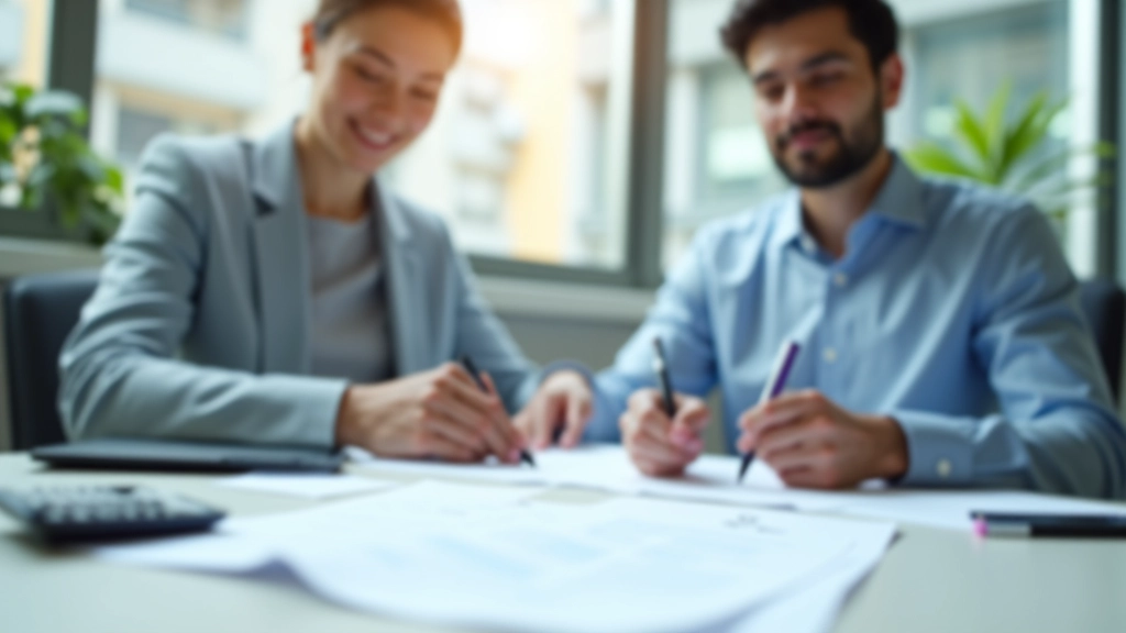 Person sitting at desk reviewing financial documents and creating a savings plan with spreadsheet